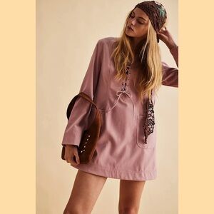 Free People Bradley Faux Suede Mini Dress